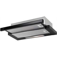 Pyramis 065032801 Ecoline με Γυαλί Συρόμενος Απορροφητήρας 60cm Μαύρος